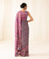 Festive Women's Unstitched Poly Satin Purple 3 Piece Saree